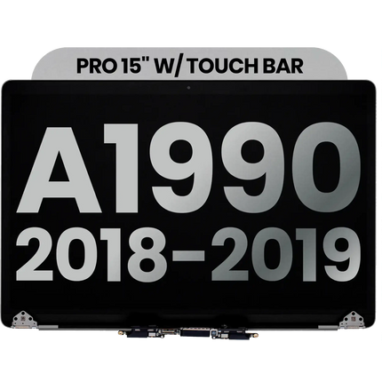 For MacBook Pro 15-inch 2018-2019 A1990 / LCD with Front Cover / With Logo / space gray (Premium OEM)(SKU:1566844)