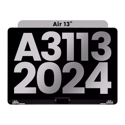 For MacBook Air 13-inch 2024 M3 A3113 / LCD with Front Cover / space gray (Refurbished)(SKU:1578398)