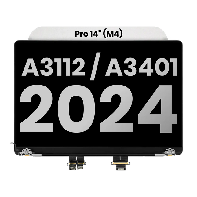 For MacBook Pro 14-inch 2024 A3401 A3185 / LCD with Front Cover / silver (Premium OEM)(SKU:1578403)
