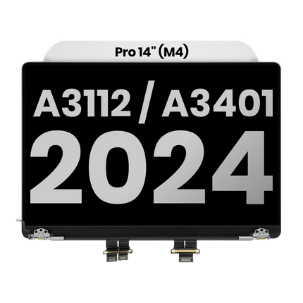 For MacBook Pro 14-inch 2024 M4 A3112 / LCD with Front Cover / silver (Refurbished)(SKU:1578437)