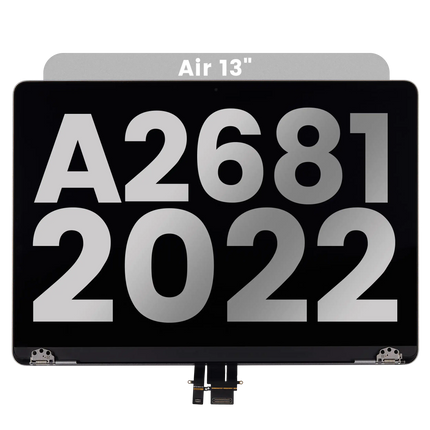 For MacBook Air 13-inch 2022 M2 A2681 / LCD with Front Cover / space gray (Refurbished)(SKU:1575918)