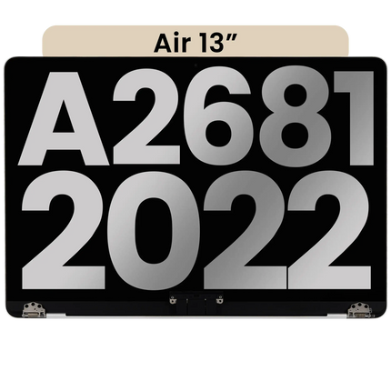 For MacBook Air 13-inch 2022 M2 A2681 / LCD with Front Cover / starlight (Refurbished)(SKU:1575919)