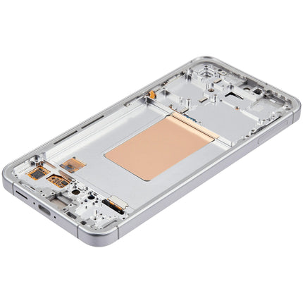 For Samsung Galaxy S24 FE 5G OLED assembly with Frame Silver (Refurbished)(SKU:1565601)