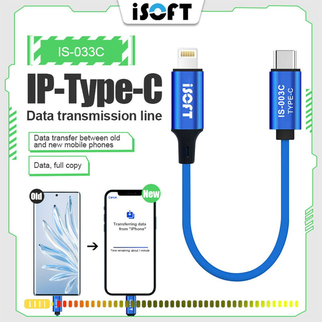 iSoft IS-003C User Data Transfer Cable - Transfer Data From Type C to iPhone