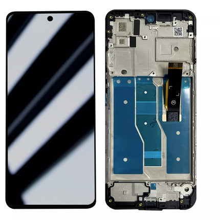 For Motorola Moto G82 | LCD Assembly With Frame | Black(Premium OEM)
