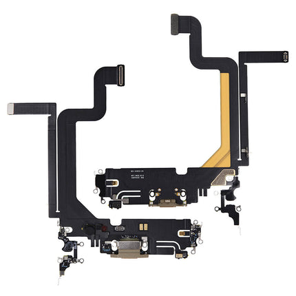 For iPhone 14 pro max Charge Port Flex Cable Gold(Premium OEM)(SKU:1500546)