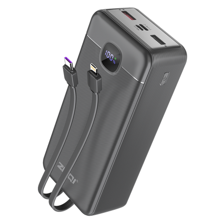 Zeqi ZE-X30 Power Bank with cable 30000mah / 22.5W Super Fast charge +PD 20W Fast charge Black(SKU:1554652)