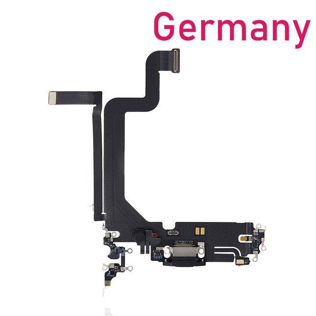 For iPhone 14 pro max Charge Port Flex Cable | Black (Refurbished)***DE Warehouse***