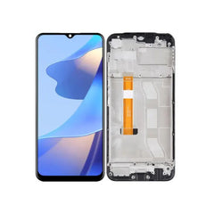 For Realme Narzo 50A LCD Assembly With Frame | Black (Refurbished)