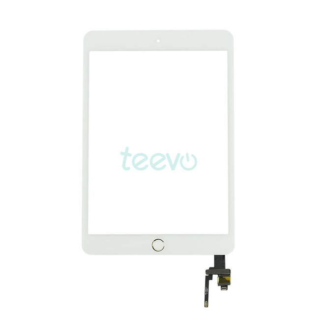 For iPad Mini 3 | Touch/Digitizer Assembly with small components | White(Aftermarket)