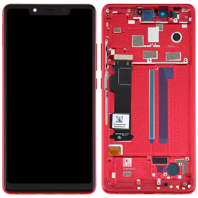 For xiaomi 8Se | LCD Assembly with Frame | Red(Refurbished)