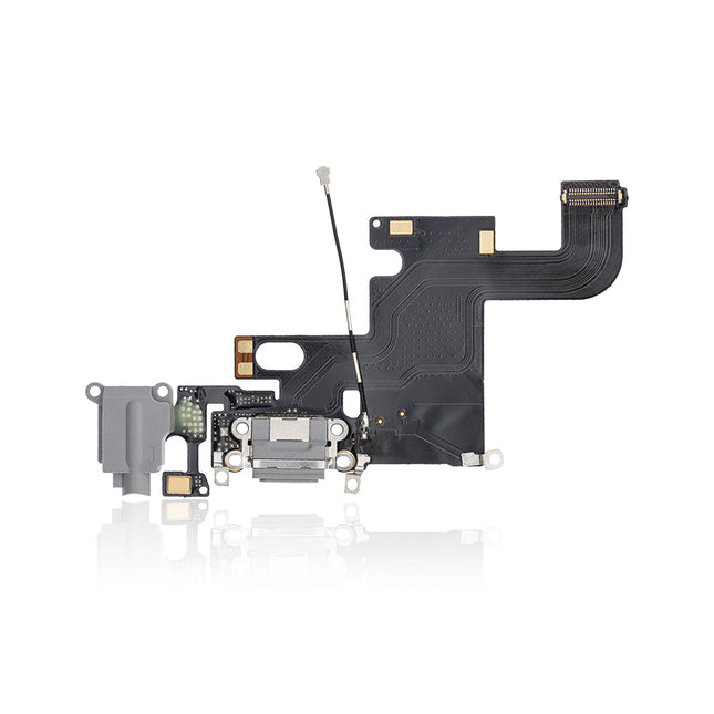 For iPhone 6 | Charge Port Flex Cable/Earphone Flex Cable | Black(Aftermarket)