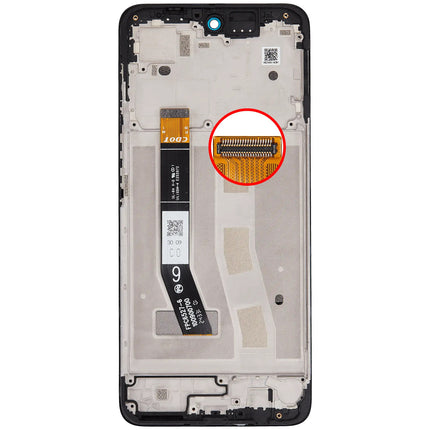 For Motorola G55 5G LCD assembly With Frame Black Refurbished (SKU:1563102)