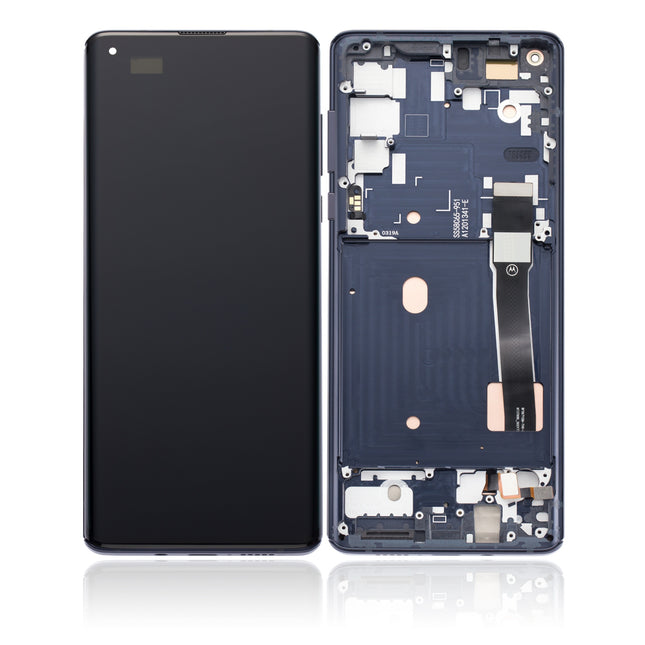 For Motorola Edge 2020 XT2063 / OLED assembly With frame / black  (Premium OEM)(SKU:1557551)