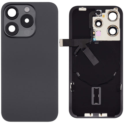 For iPhone 15 Pro Lens for back cover With bracket and back camera lens / Magnetic | Black (Aftermarket Plus)