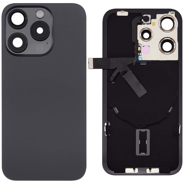 For iPhone 15 Pro Lens for back cover With bracket and back camera lens / Magnetic | Black (Aftermarket Plus)
