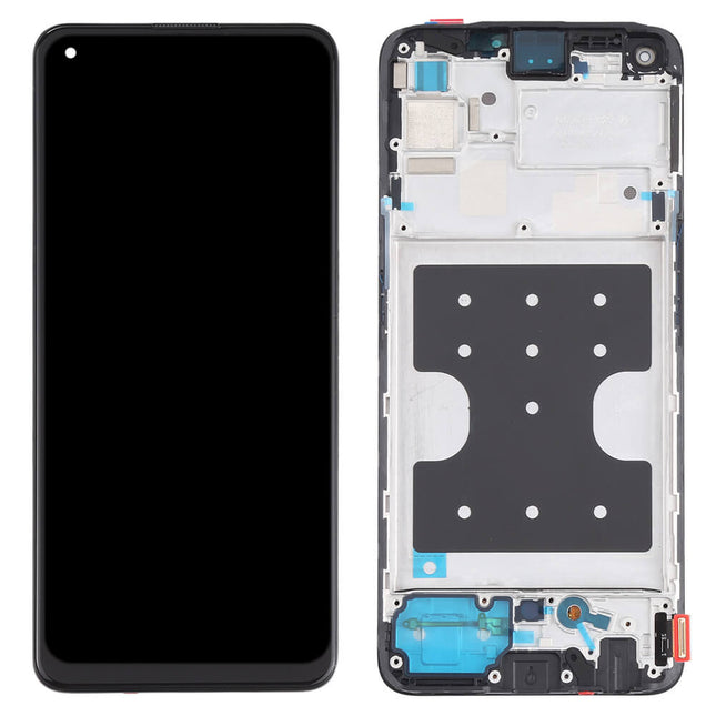 For Realme Realme 7 Pro | LCD Assembly with Frame | Black(Refurbished)