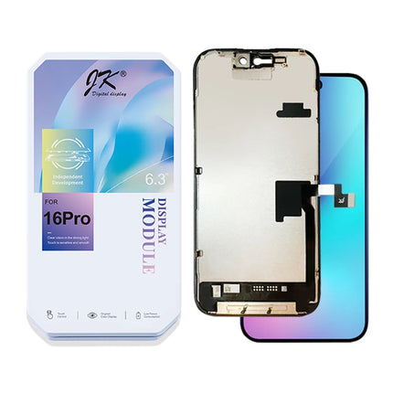 JK for iPhone 16 Pro LCD Assembly | Incell | IC Removable | Black ***DE warehouse*** (SKU: 1569487)