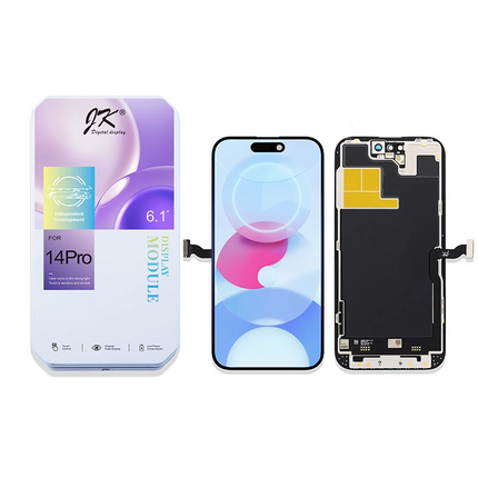 JK * For iPhone 14 Pro LCD Assembly / incell FHD / IC Removable Black (Aftermarket)(SKU:1561297)