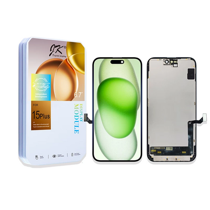 JK * For iPhone 15 Plus LCD Assembly / incell FHD / IC Removable Black (Aftermarket)(SKU:1561607)