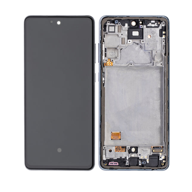 For Samsung Galaxy A72 4G / A725 OLED assembly With frame / black  (Refurbished)(SKU:1484055)