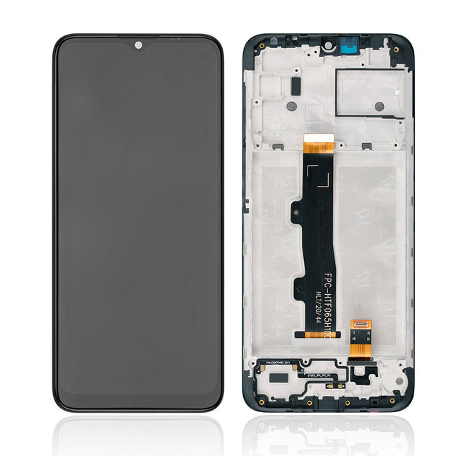 For Motorola E7 Power/XT2097 | LCD Assembly With Frame | Black(Refurbished)