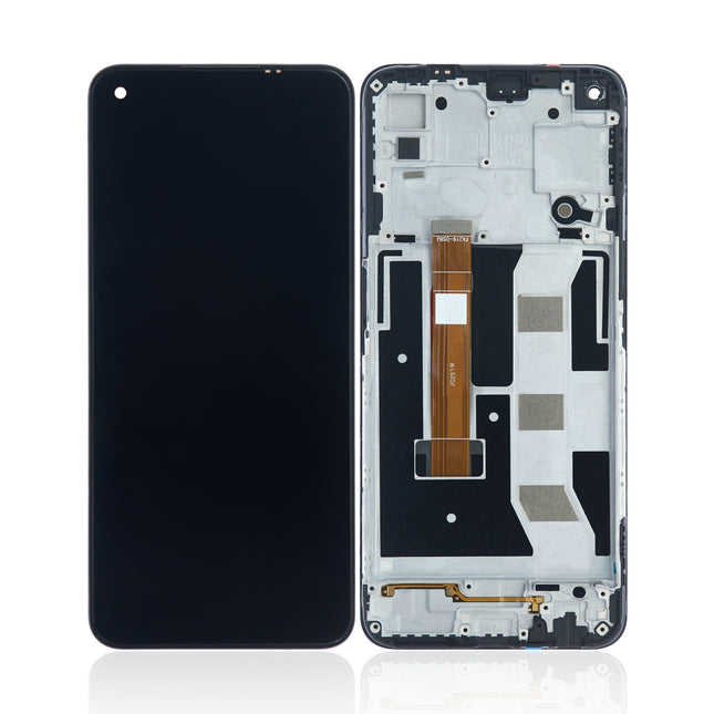 For OPPO A53 2020 LCD assembly with Frame and buzzer flex cable/A53S/A53 4G Black (SKU:1565263)