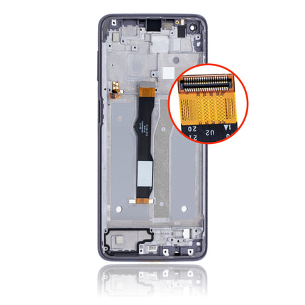 For Motorola G Power 2021 LCD assembly With Frame Black Refurbished (SKU:1563430)