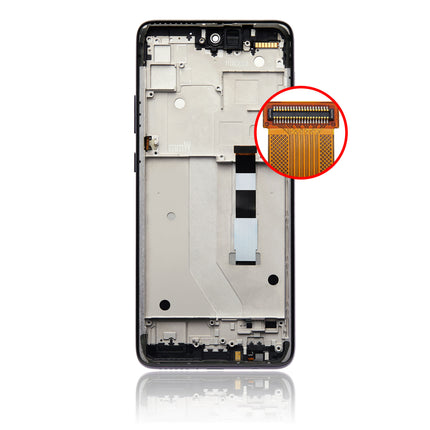 For Motorola One 5G Ace LCD assembly With Frame Black Refurbished (SKU:1563437)