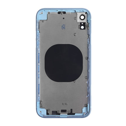For iPhone XR | Back Cover Assembly with small parts(No Logo) | Blue(Aftermarket Plus)