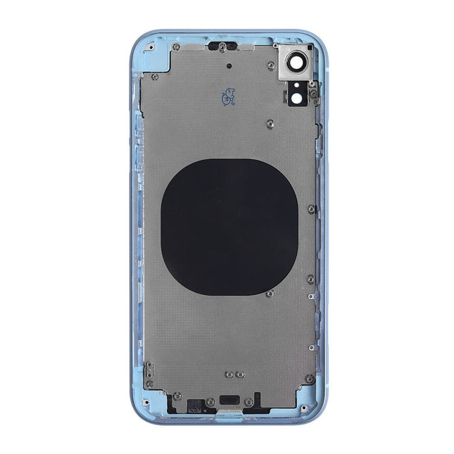 For iPhone XR | Back Cover Assembly with small parts(No Logo) | Blue(Aftermarket Plus)