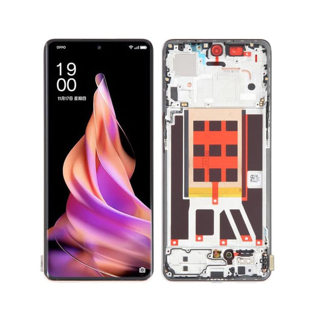 For OPPO Reno9 | LCD Assembly With Frame | Black (Premium OEM)