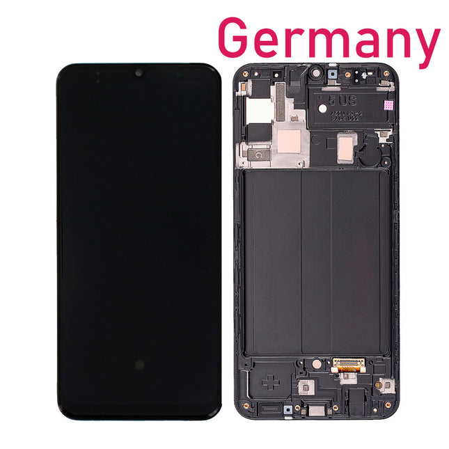 For Samsung Galaxy A50 / A505 / A30 / A50S LCD Assembly OLED with Frame / original display window | Black ( Aftermarket Plus )***DE Warehouse***