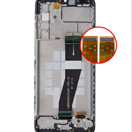 For Samsung Galaxy A02s/A025F / M02S LCD Assembly With Frame (Big Glass Version)163mm| Black(Refurbished)(SKU:1477979)