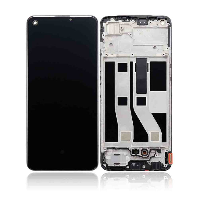 For OPPO A74 5G | LCD Assembly with Frame | Black(Refurbished)