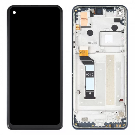 For Motorola One Action LCD Assembly with Frame | Black (Refusbished)