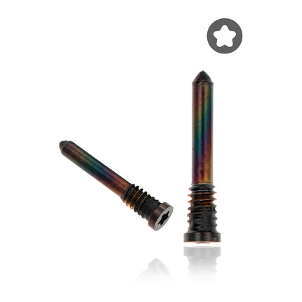 For iPhone X | Charger Connector Screw/2pcs | Black(Premium OEM)