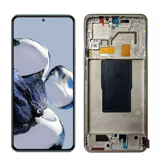 For Xiaomi Mi 12T / Mi 12T Pro | LCD Assembly With Frame | Silver (Premium OEM)