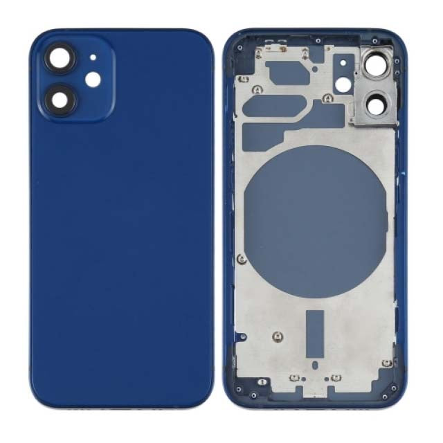 For iPhone 12 Mini | Back Cover Assembly with small parts(No Logo) | Blue(Aftermarket Plus)