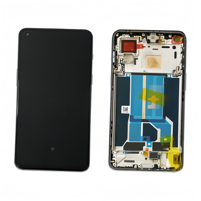 For OnePlus Nord 2T OLED assembly with frame Blue (Aftermarket Plus) (SKU:1564223)