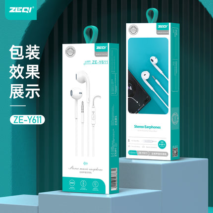 Zeqi ZE-Y611 Handsfree(semi-in-ear)|3.5mm|length 1.2m|TEP material(SKU:1497235)
