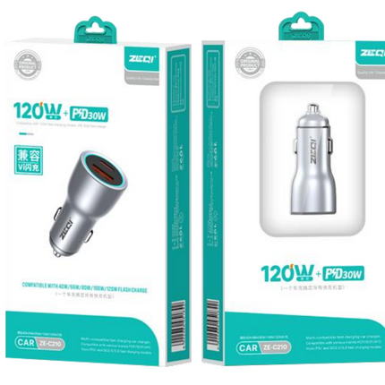 zeqi ZE- C210 Car Charger / PD 30W+120W 4-in-1 Full protocol Fast Charge(SKU:1554007)
