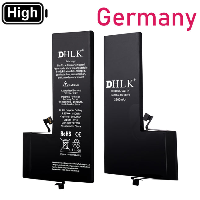 DHLK for iPhone 11 Pro | Battery with sticker High Capacity 3500 mAh ***DE warehouse***