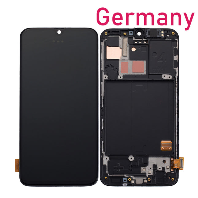 For Samsung Galaxy A40 / A405F LCD Assembly / OLED / With Frame | Black (Refurbished)***DE Warehouse***