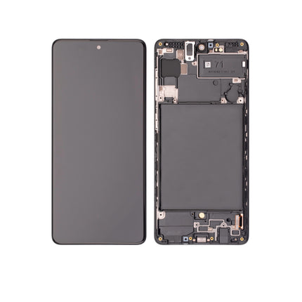 For Samsung Galaxy A71/A715 4G / OLED assembly With frame / black  (Refurbished)(SKU:1479502)