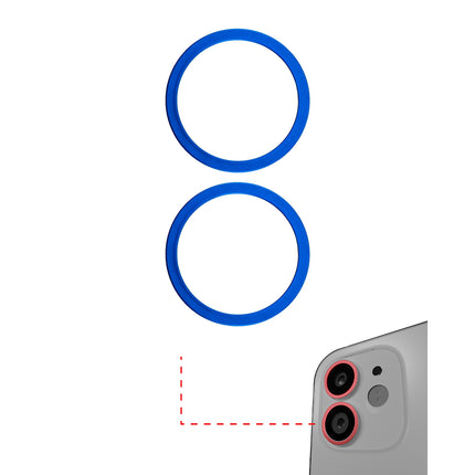 For iPhone 12/12 mini | Back camera ring/2pcs | Blue(Premium OEM)