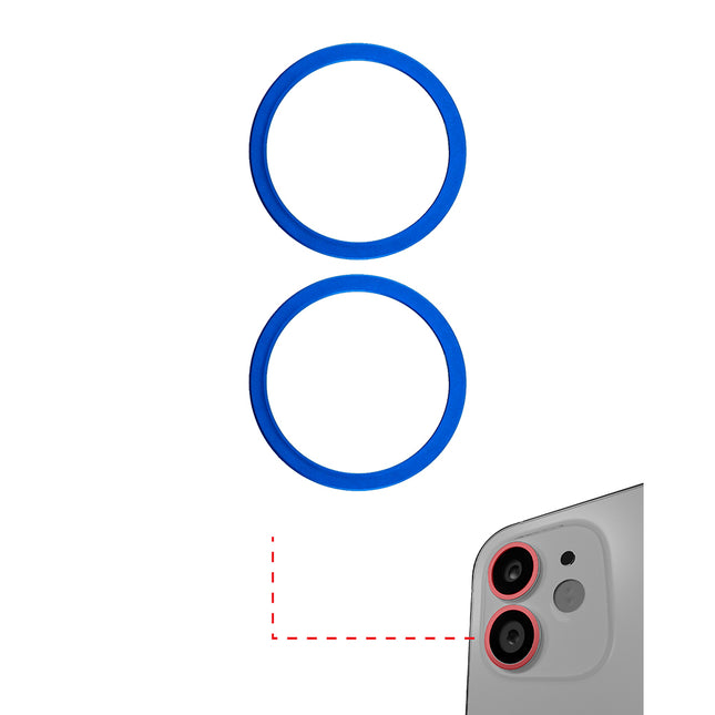For iPhone 12/12 mini | Back camera ring/2pcs | Blue(Premium OEM)