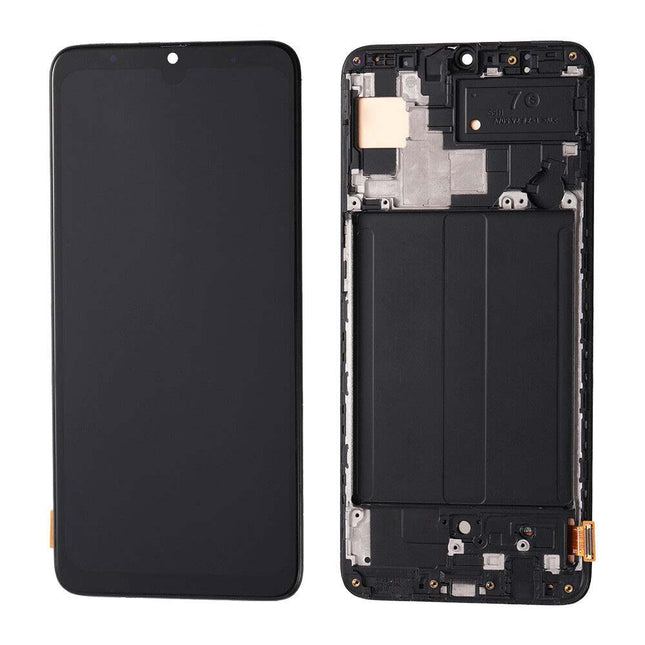 For Samsung Galaxy A70s/A707F | LCD Assembly with Frame | Black(Refurbished)