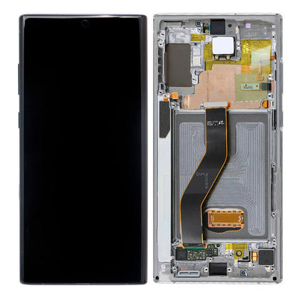 For Samsung Galaxy Note 10+/N975 | LCD Assembly With Frame/Gray | Silver(Refurbished)