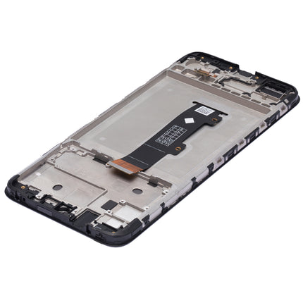 For Motorola E20 LCD Assembly with Frame Black(Refurbished)(SKU:1495272)